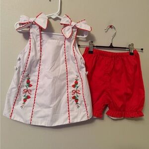 Emi Claire Strawberry Ribbon Tank Matching Set